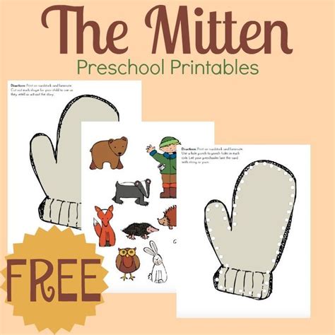 The Mitten Printables Free